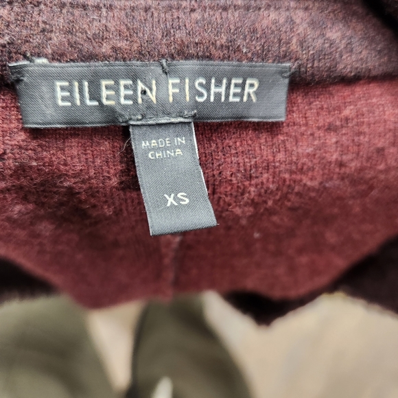 Eileen Fisher felted double knit wool jacket Blazer XS Maroon - Picture 5 of 8